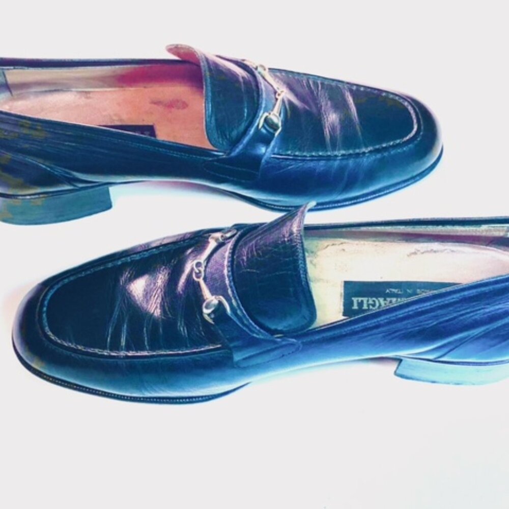 Vintage Bruno Magi Hand Numbered 4034 Midnight Blue Made in Italy 8 ½ M